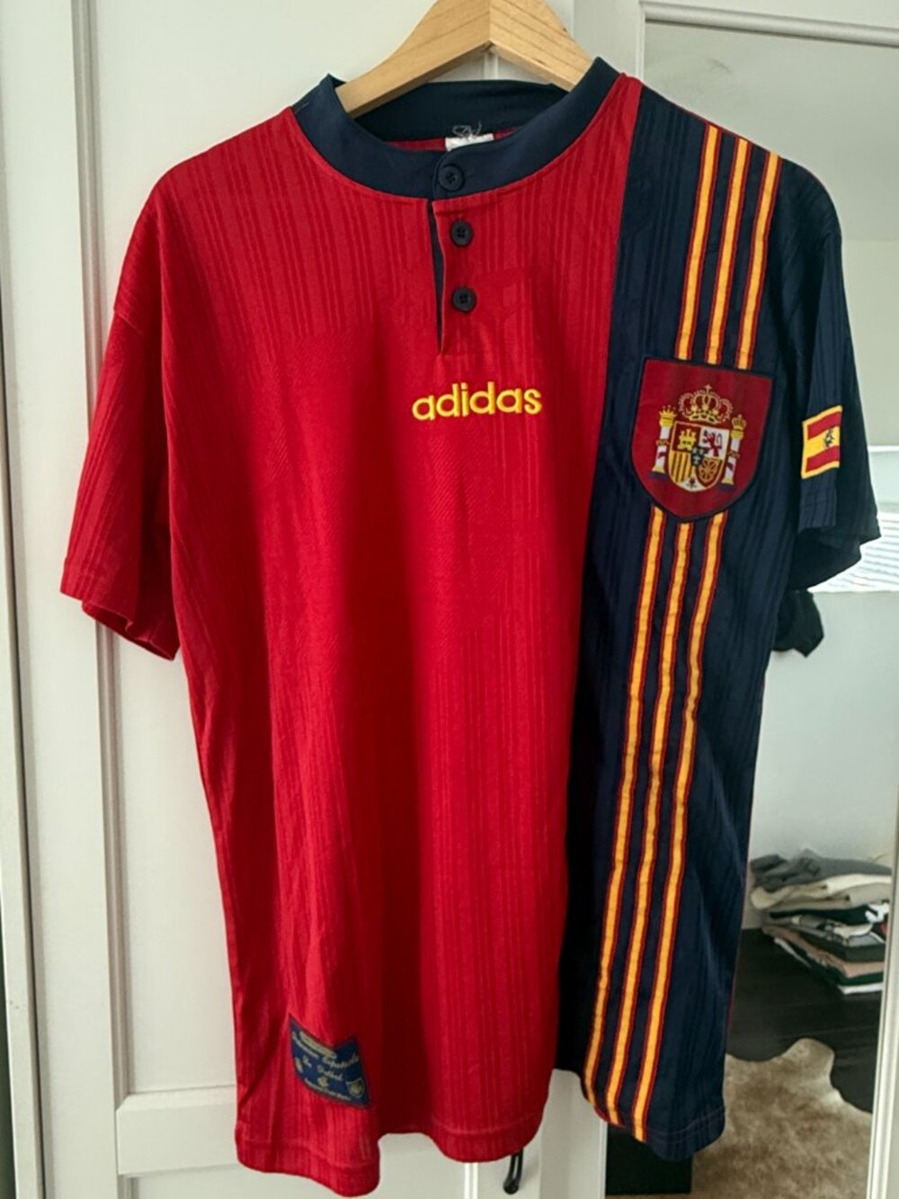 Vintage Adidas Spain 1996 National Team Soccer Jersey Men’s M Original